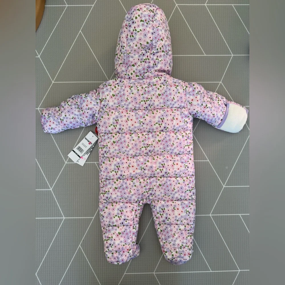 KensieGirl Floral Kids Baby One Piece Snowsuit - Picture 3 of 3